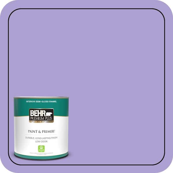 BEHR PREMIUM PLUS 1 qt. #P560-4 Magic Wand Semi-Gloss Enamel Low Odor Interior Paint & Primer