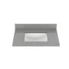 Home Decorators Collection 31 in. W x 22 in. D Quartz Vanity Top in Cerous Gray with White Ceramic Rectangular Single Sink