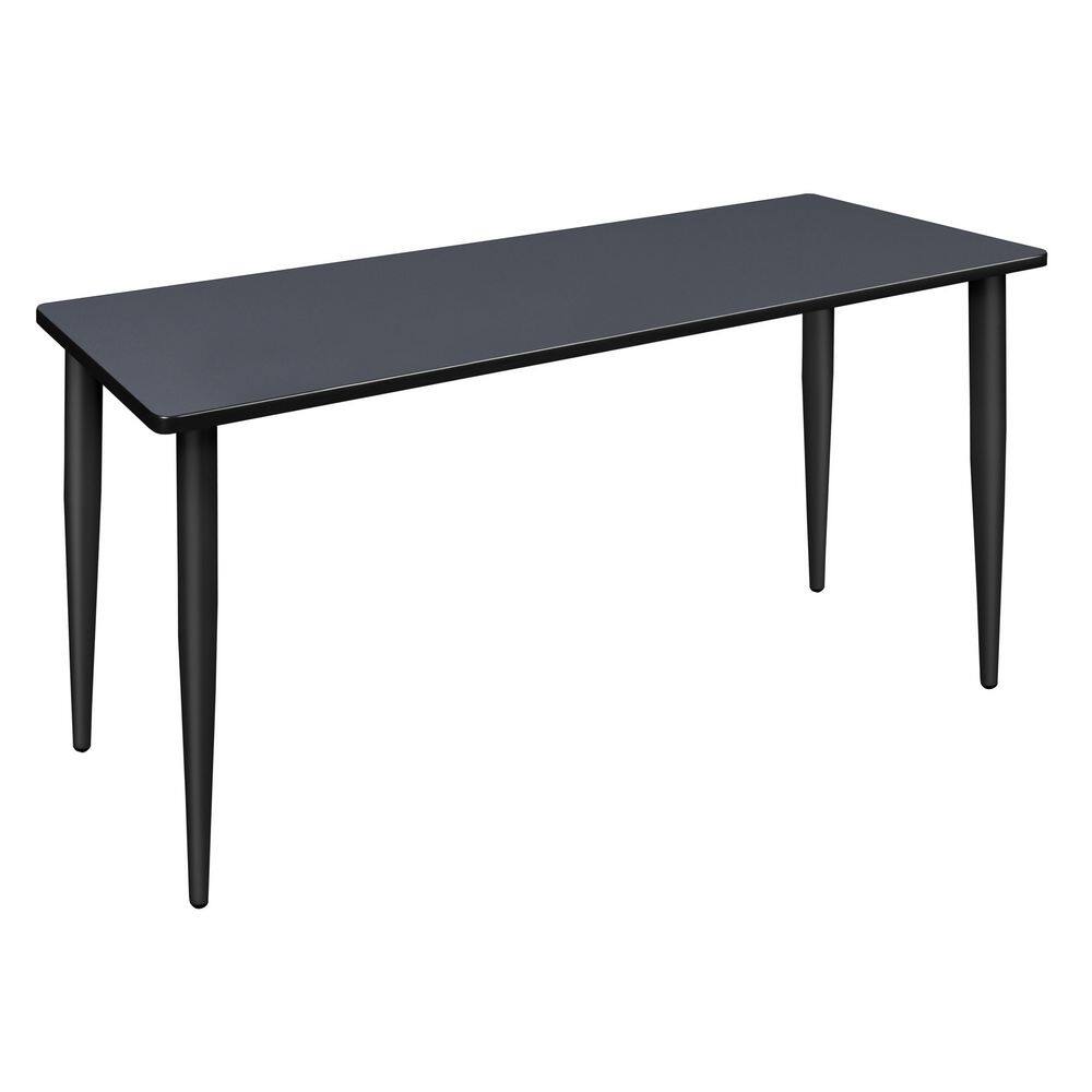 Kahlo 72 in. x 24 in. Grey Top Training Seminar Table Desk, Black Tapered Legs price history on PriceWatchPro