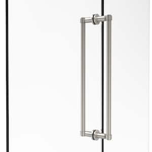 Contemporary 18 in. Back-to-Back Shower Door Pull in Polished Nickel