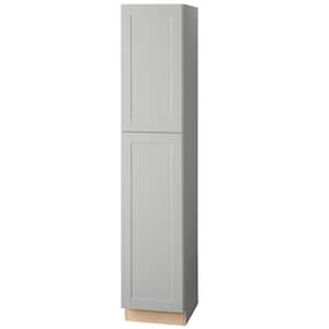 Shaker 18 in. W x 24 in. D x 90 in. H Assembled Pantry Kitchen Cabinet in Dove Gray