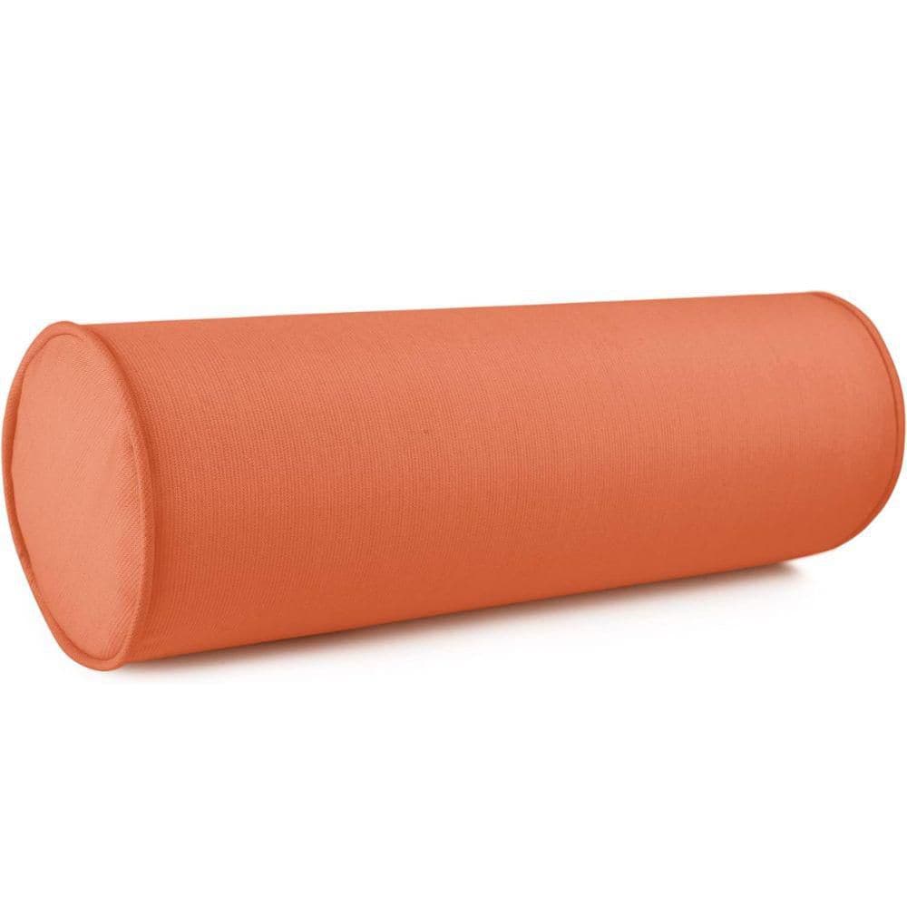 Sunbrella Zippered Neck Bolster Pillow, for Couch and Bed, Decorative Round Outdoor Throw Pillow Cayenne (Set of 2) price history on PriceWatchPro