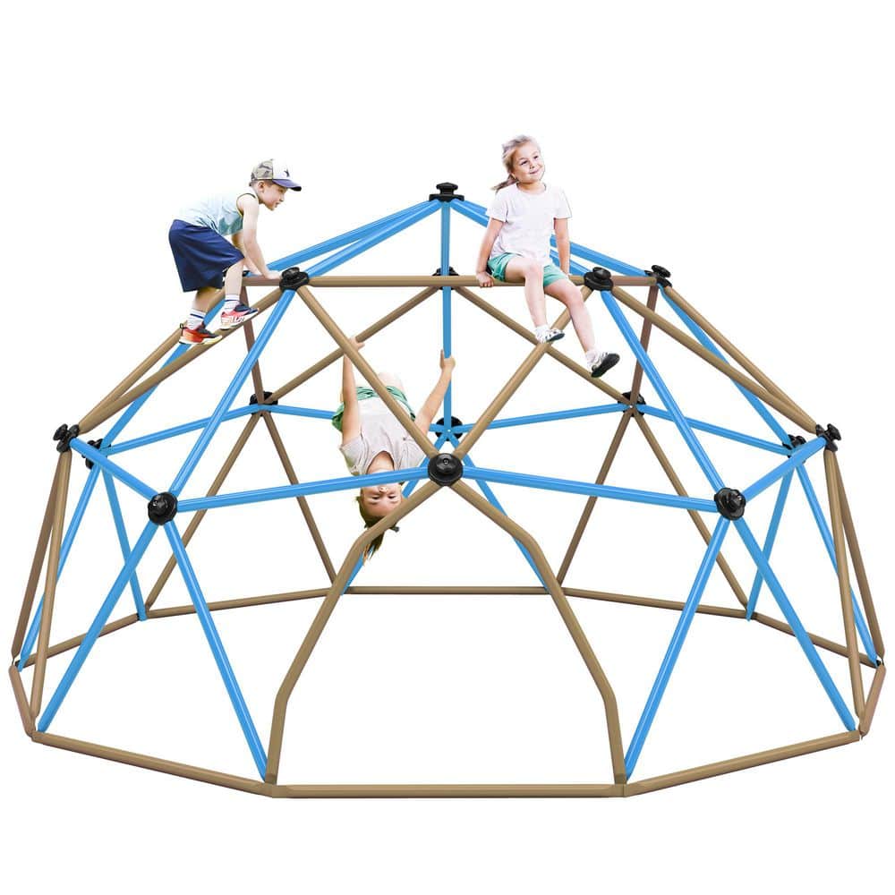 12 ft. Geometric Blue and Coffe Outdoor Climbing Dome