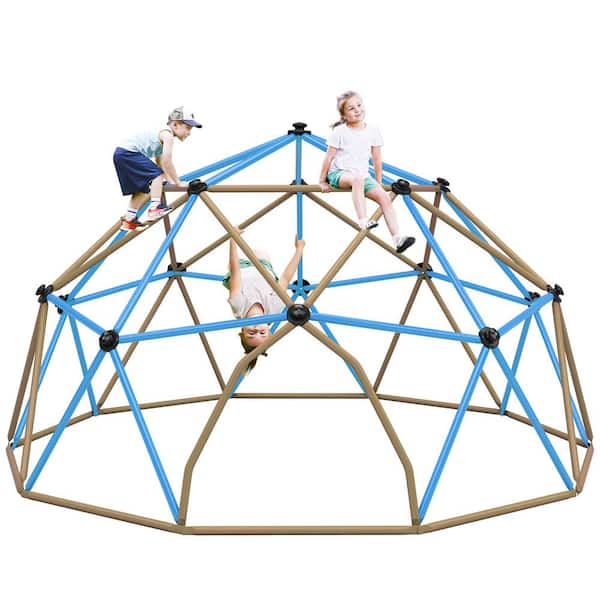 12 ft. Geometric Blue and Coffe Outdoor Climbing Dome