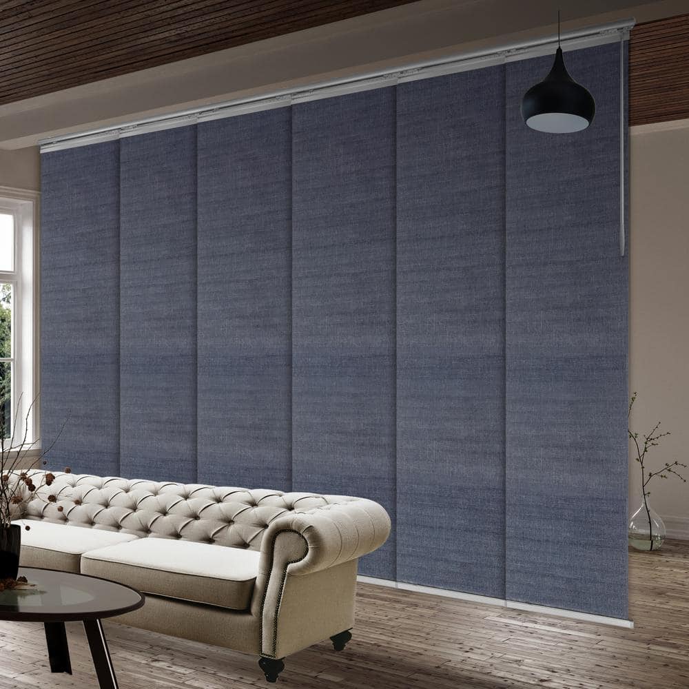 Midnight Blue 70 in. - 130 in. W x 94 in. L Adjustable 6- Panel White Single Rail Panel Track with 23.5 in. Slates price history on PriceWatchPro