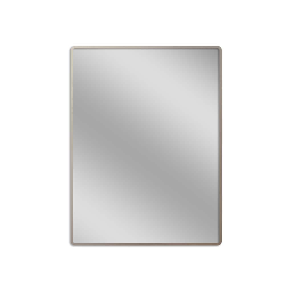 HOMLUX 22 in. W x 30 in. H Rectangular Round Corner Wall Mirror