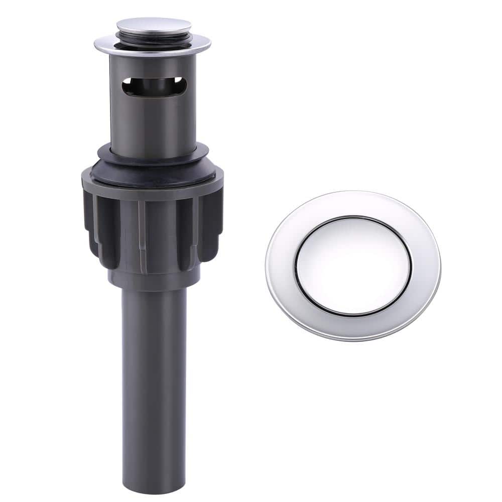 Chrome Pop-Up Bathroom Sink Drain with Overflow and Strainer