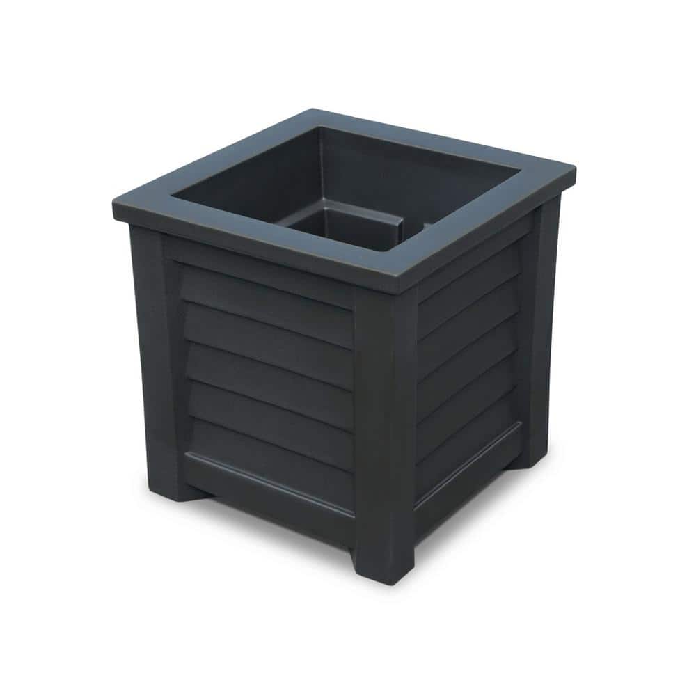 Lakeland Black Resin Planter with Water Reservoir