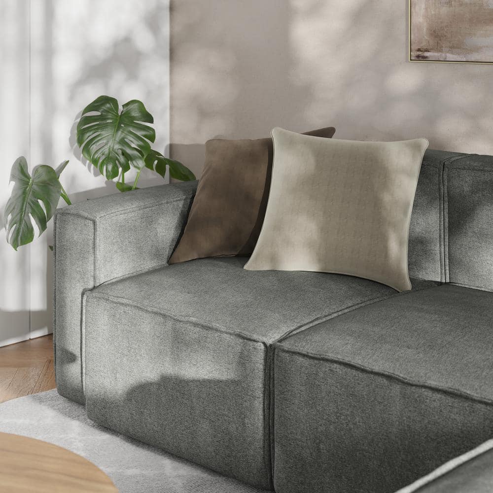 Dark Gray Fabric Accent Side Chair