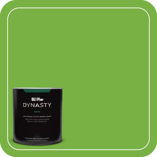 BEHR DYNASTY 1 qt. #S-G-430 Sparkling Apple Semi-Gloss Enamel Interior Stain-Blocking Paint and Primer