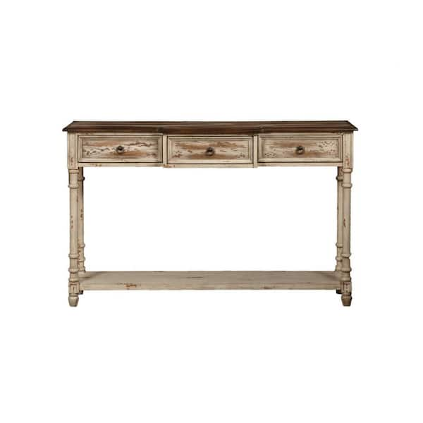 Pulaski Furniture Breakfront Multi-Tone Ivory Juliet Storage Console Table