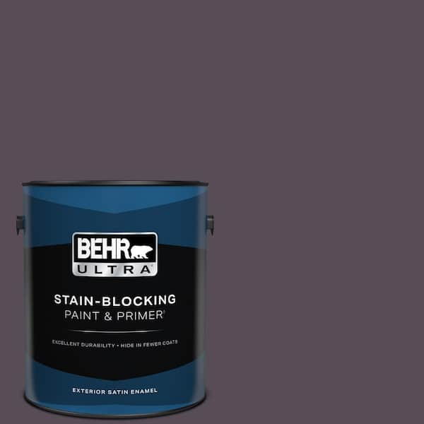 BEHR ULTRA 1 gal. #670F-7 Blackberry Wine Satin Enamel Exterior Paint & Primer