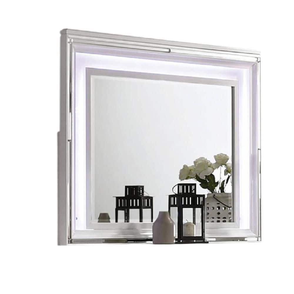 Lin White 1.5 in. W x 37.5 in. H Rectangle Wood Framed Mirror price history on PriceWatchPro