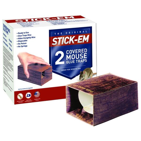 JT Eaton Stick-Em Mouse Size Peanut Butter Scented Covered Glue Trap (2-Pack)
