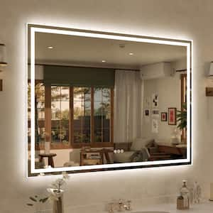 Spring 48 in. W x 36 in. H Rectangular Frameless LED Wall Bathroom Vanity Mirror