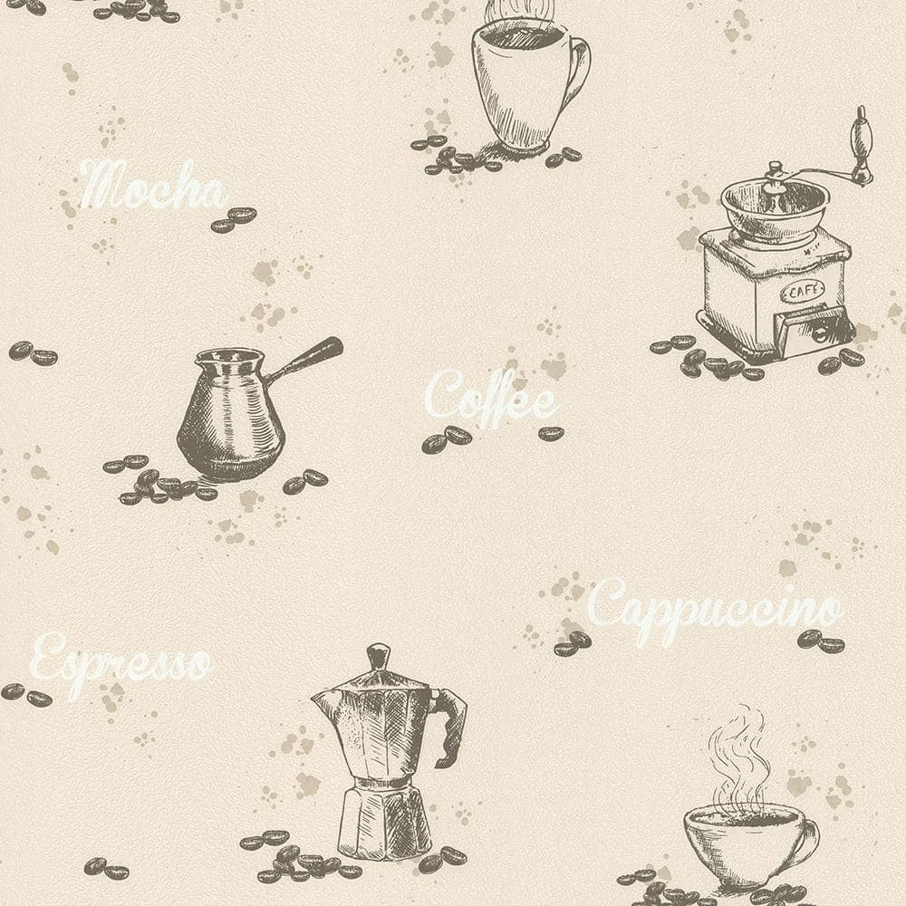 Nell Beige Coffee Paper Strippable Roll (Covers 56.4 sq. ft.)