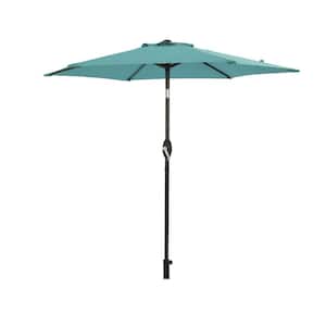 7.5 ft. Outdoor Patio Umbrella Flip Market Umbrella in Lake Blue with Crank