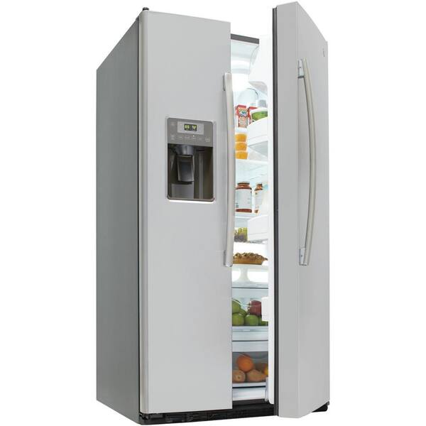 Ge 25 3 Cu Ft Side By Side Refrigerator In Stainless Steel Energy Star Gse25gshss The Home Depot