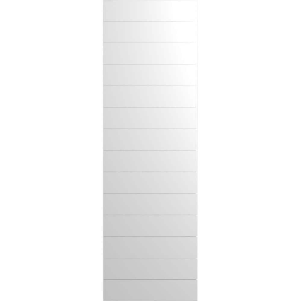 15 in. x 31 in. True Fit PVC Horizontal Slat Modern Style Fixed Mount Board and Batten Shutters Pair in White price history on PriceWatchPro