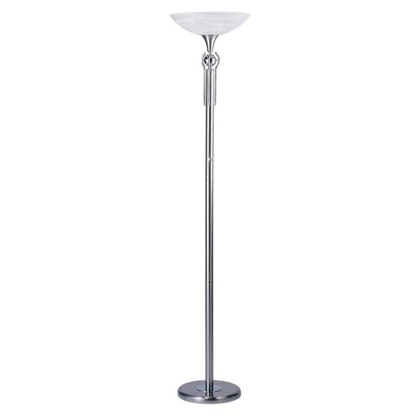 Filament Design Cassiopeia 72 in. Satin Nickel and Chrome Torchiere Lamp