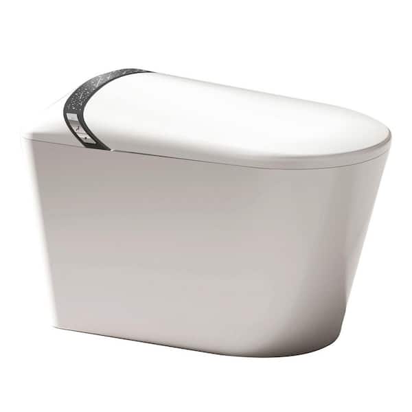 1.28 GPF Single Flush Elongated Smart Toilet with Bidet Built In and Auto Open/Close Seat Warm Water and Dryer in White