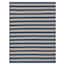 Jardin Collection Striped Navy Reversible Outdoor 5 ft. 3 in. x 6 ft. 11 in., Area Rug
