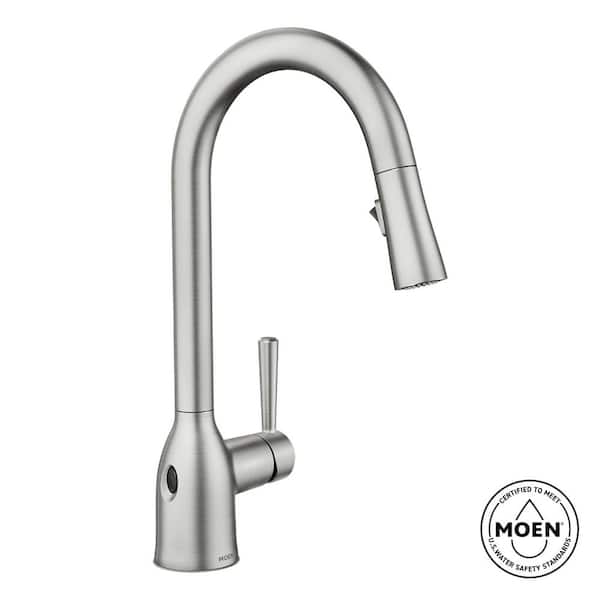 Adler Touchless Single-Handle Pull-Down Sprayer Kitchen Faucet with MotionSense Wave in Spot Resist Stainless