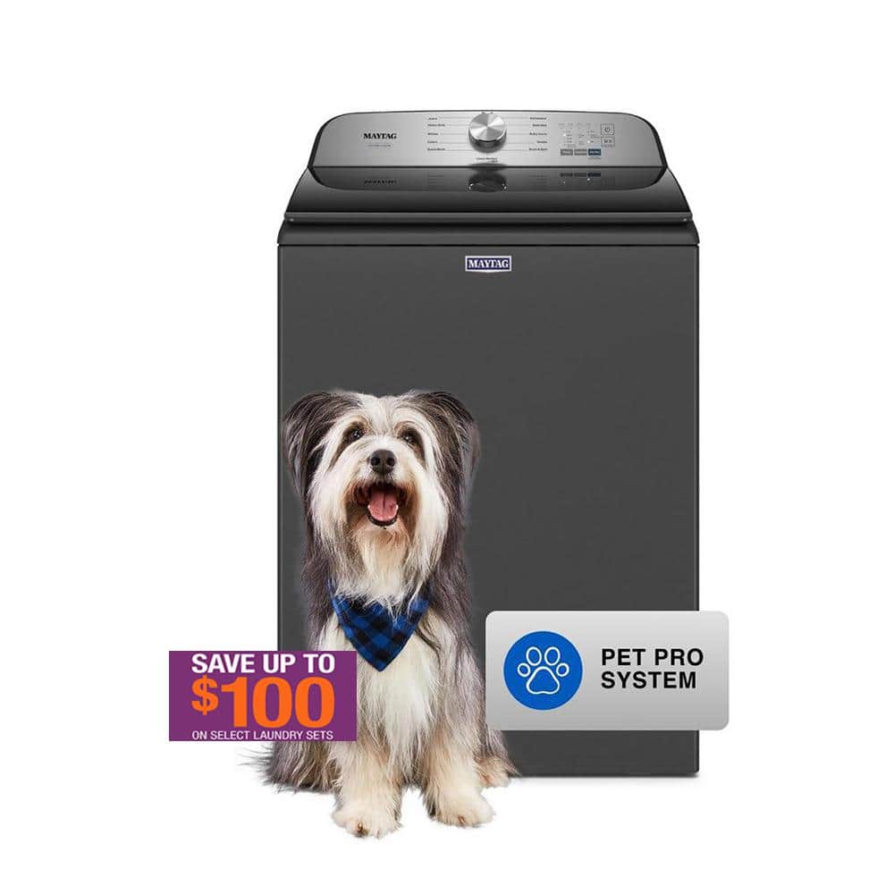 Maytag 4.7 cu. ft. Pet Pro Top Load Washer in Volcano Black