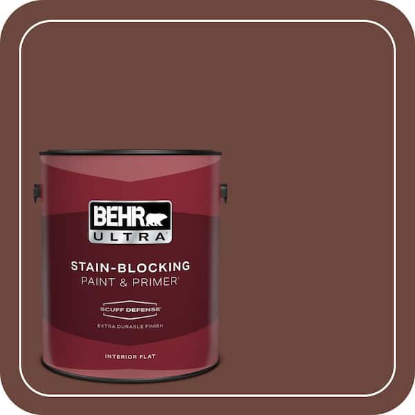 BEHR ULTRA 1 gal. #ECC-42-3 Deep Cherrywood Extra Durable Flat Interior Paint & Primer