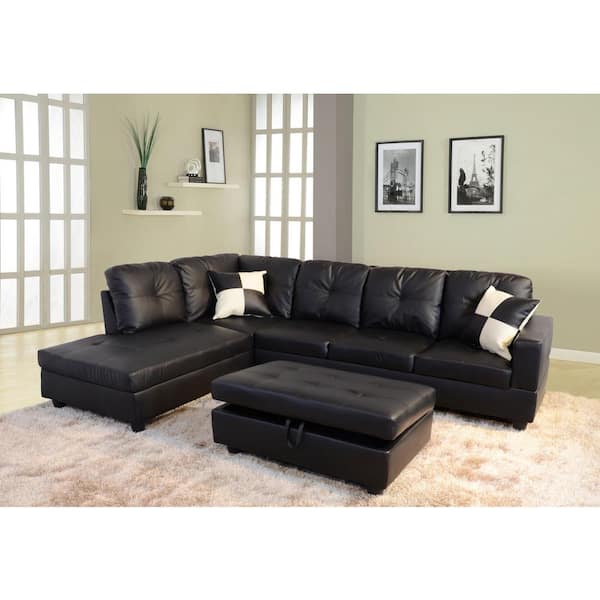 Faux leather deals l couch