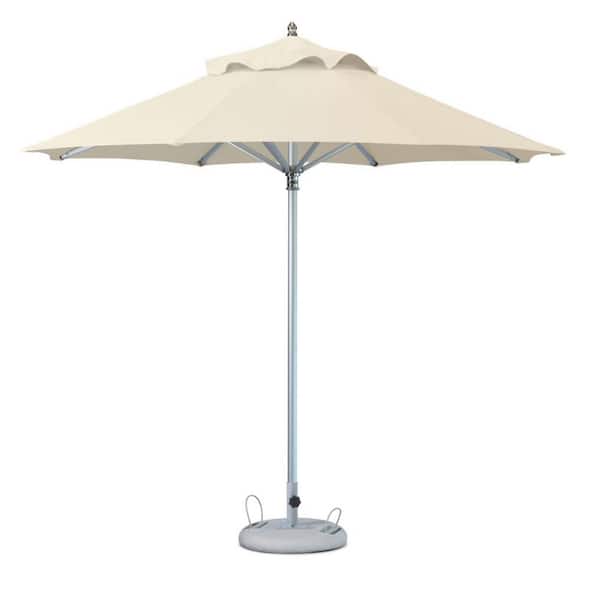 HomeRoots 10 ft. Market Patio Umbrella in Ecru