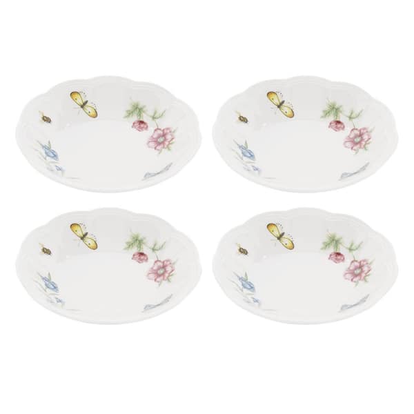 Lenox Butterfly Meadow 11 fl. oz. Multi-Colored Porcelain Fruit Bowl (Set of 4)