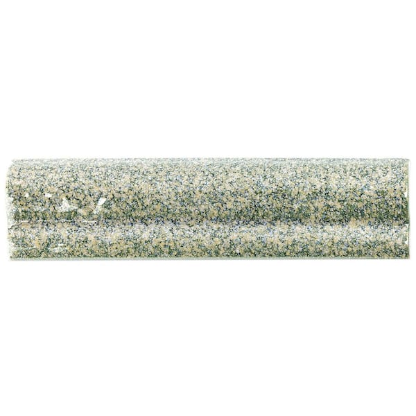Angela Harris Green 2 in. x 8 in. Polished Ceramic Wall Chair Rail Tile