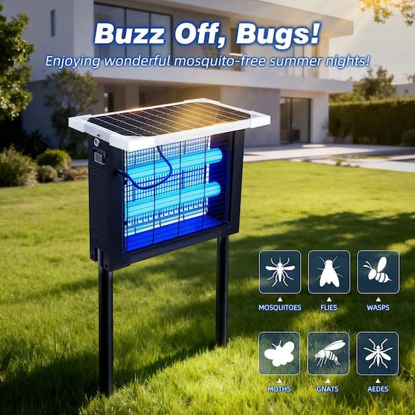 coospider-repta 4-Watt Solar Outdoor Electronic Mosquito and Fly