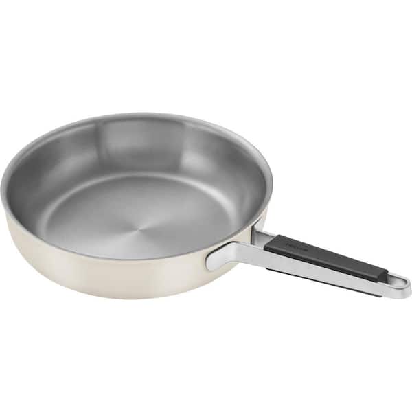 11-inch Ivory Stainless Steel Frying Pan