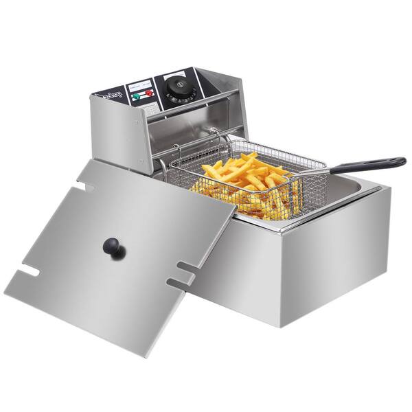 1set Deep Fryer, Small Deep Fryer With Filter Rack And Tongs, Stainless  Steel Deep Fryer, Stainless