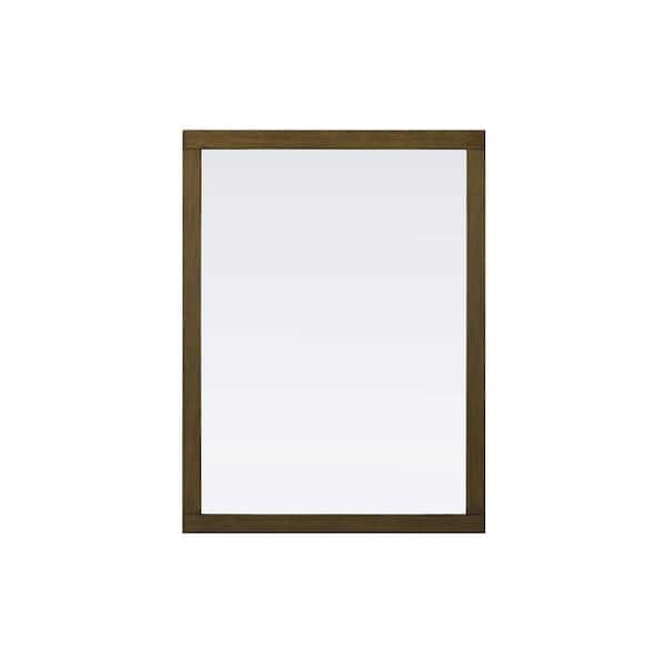 Hazel Oak 48 in. W x 36 in. H Transitional Rectangle Mirror