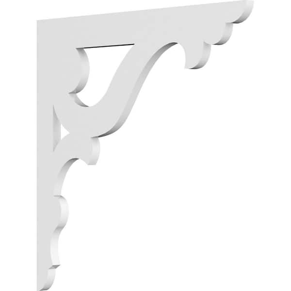 Ekena Millwork 5/8 in. W X 16 in. H X 16 in. D PVC Cornelia Bracket