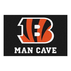 NFL Cincinnati Bengals Black Man Cave 2 ft. x 3 ft. Area Rug
