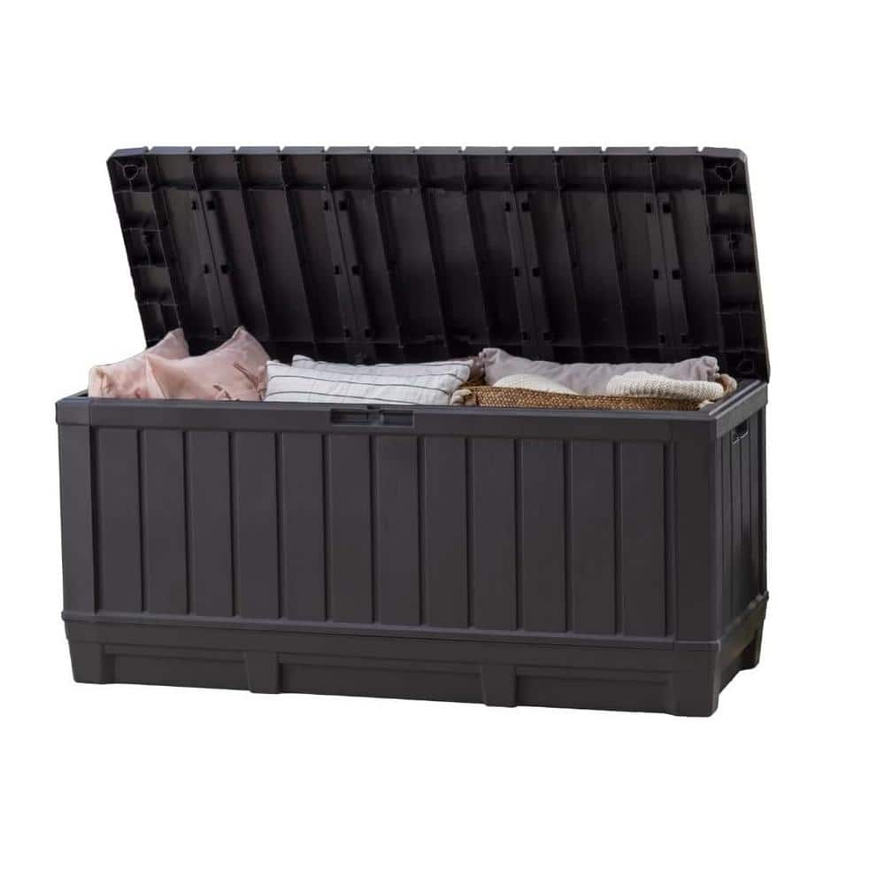 92 Gal. Dark Grey Resin Deck Box for Patio Furniture Garden Tools and Pool Floats price history on PriceWatchPro