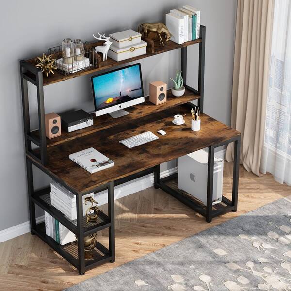 Tribesigns 70'' Computer Desk with Storage Shelves