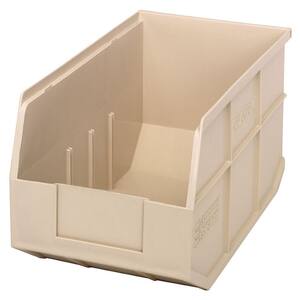 Stackable Shelf 14-Qt. Storage Tote in Ivory (12-Pack)