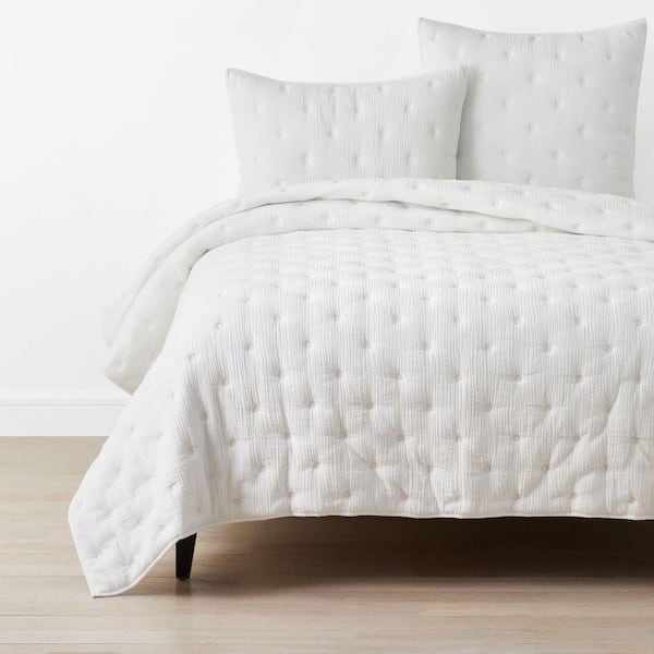 Company Cotton Gauze Decorative Off White Full/Queen Quilt
