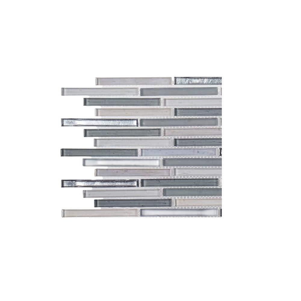 Take Home Tile Sample - Mirage Gray 4.5 in. x 4.5 in. Interlocking Glass Mosaic price history on PriceWatchPro
