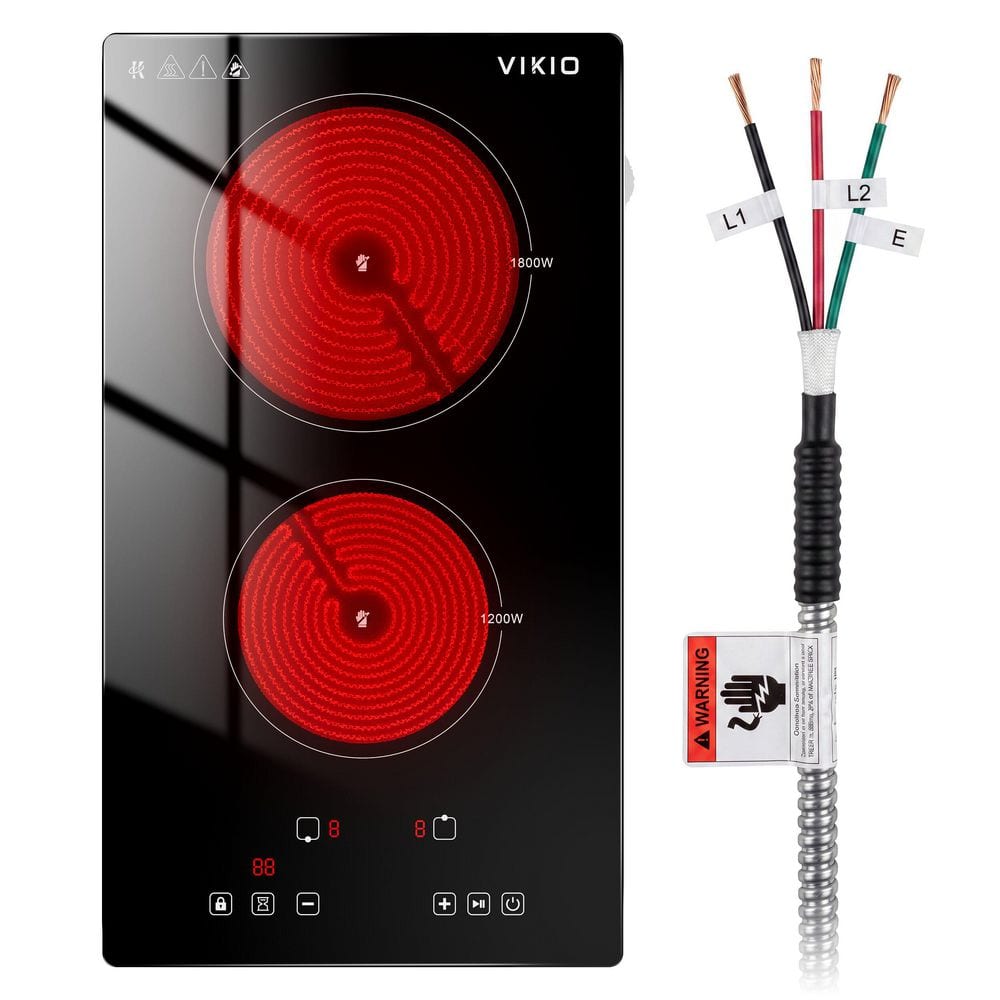 Profile 12 in. Buil-In Touch Control Induction Cooktop with 2 Burner Elements and Power Boost in Black Glass Top price history on PriceWatchPro