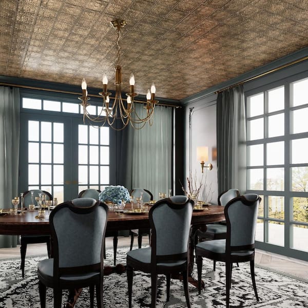 Victorian Tin Copper 17 in. x 17 in. Porcelain Wall Tile (12.59 sq. ft./Case)