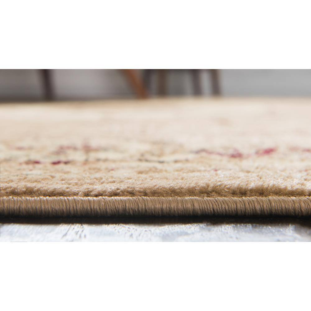 Tan Medallion Rectangular Synthetic 9' x 12' Area Rug