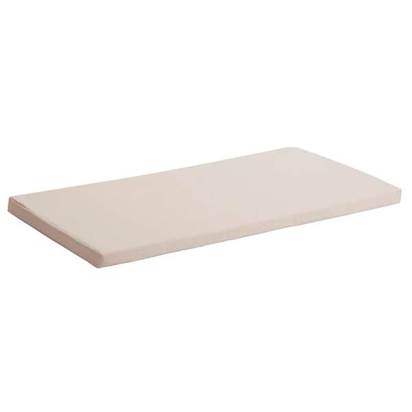 Rectangular Outdoor Bench Cushion in Putty