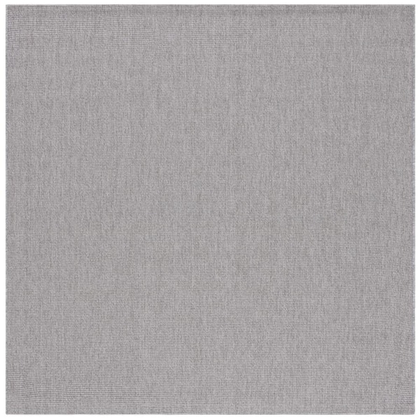 SAFAVIEH Sisal All-Weather Gray 7 ft. x 7 ft. Solid Woven Indoor/Outdoor Square Area Rug