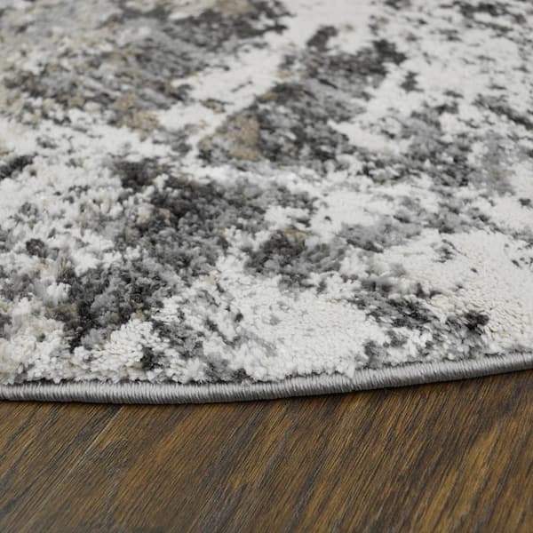 Driftwood Modern Multi-Colored 8 ft. Round Area Rug